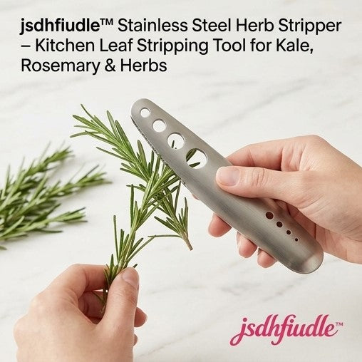 jsdhfiudle™ Stainless Steel Herb Stripper – Kitchen Leaf Stripping Tool